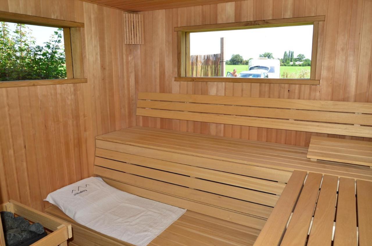 B&B Pipowagen "Het Wellnesst" Op Wellness Camping En B&B Stoltenborg Meddo 외부 사진